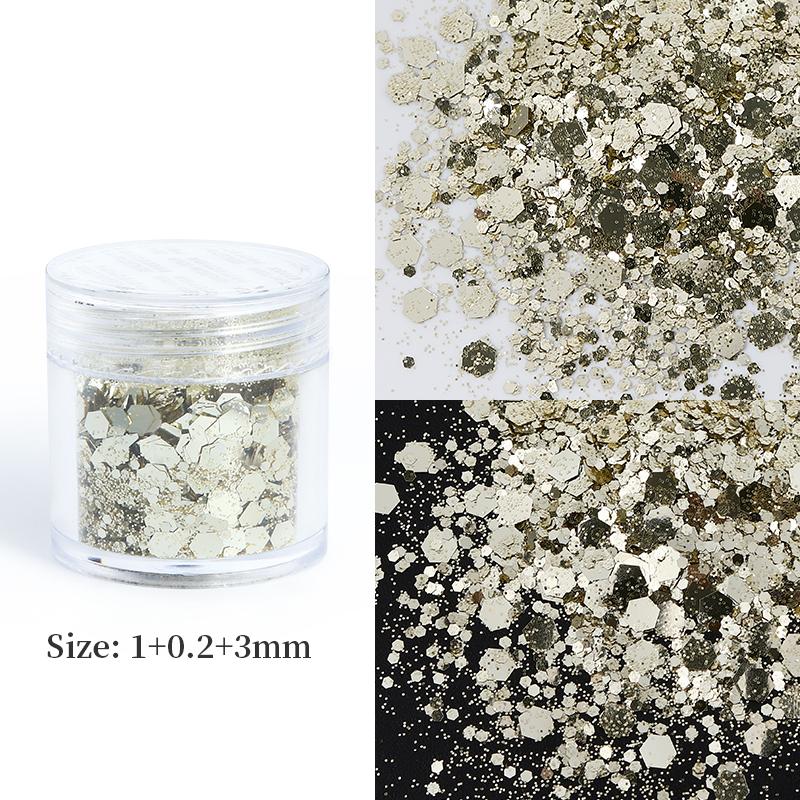 10ml Mixed Hexagons Glitter Flakes For Epoxy Resin Pigments Loose Sequins DIY Silicone Mold Filling Material Resin Craft Fillers