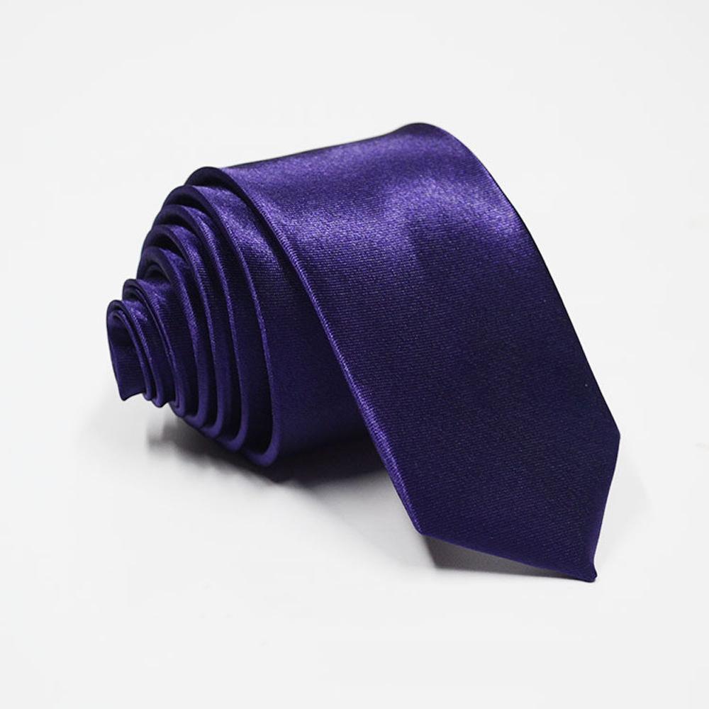 Monochrome Tie Solid Color Narrow Tie 5Cm Men'S Satin Hand Tie
