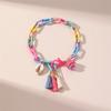 New Trendy Multicolor Acrylic Anklet for Women Boho Tassel Ball Pendant Handmade Anklet Leg Chains Charm Summer Beach Jewelry