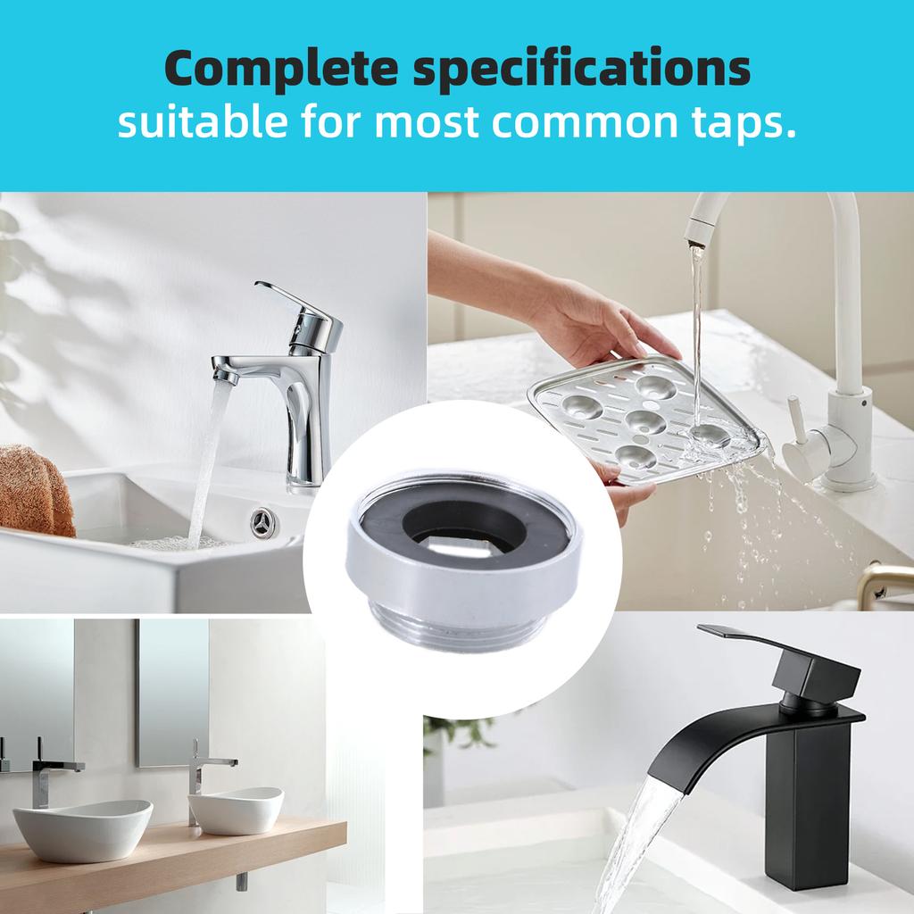 Stainless Steel Faucet Adapter Set Shower Head Connector Set Simple Installation for Home Bathroom Shower Installation