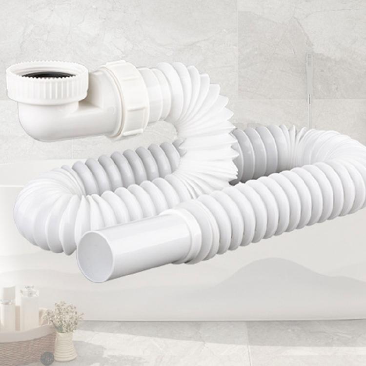 Tubo di scarico per doccia e vasca da bagno con sifone a P flessibile a basso profilo Soluzione di drenaggio efficiente per vasche da bagno autoportanti e docce