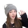 Autumn and Winter Hat for Women Sweet and Cute M-label Cat Ear Plush Hat  Versatile Cold Proof Pullover Hat  Outdoor Knit Hat