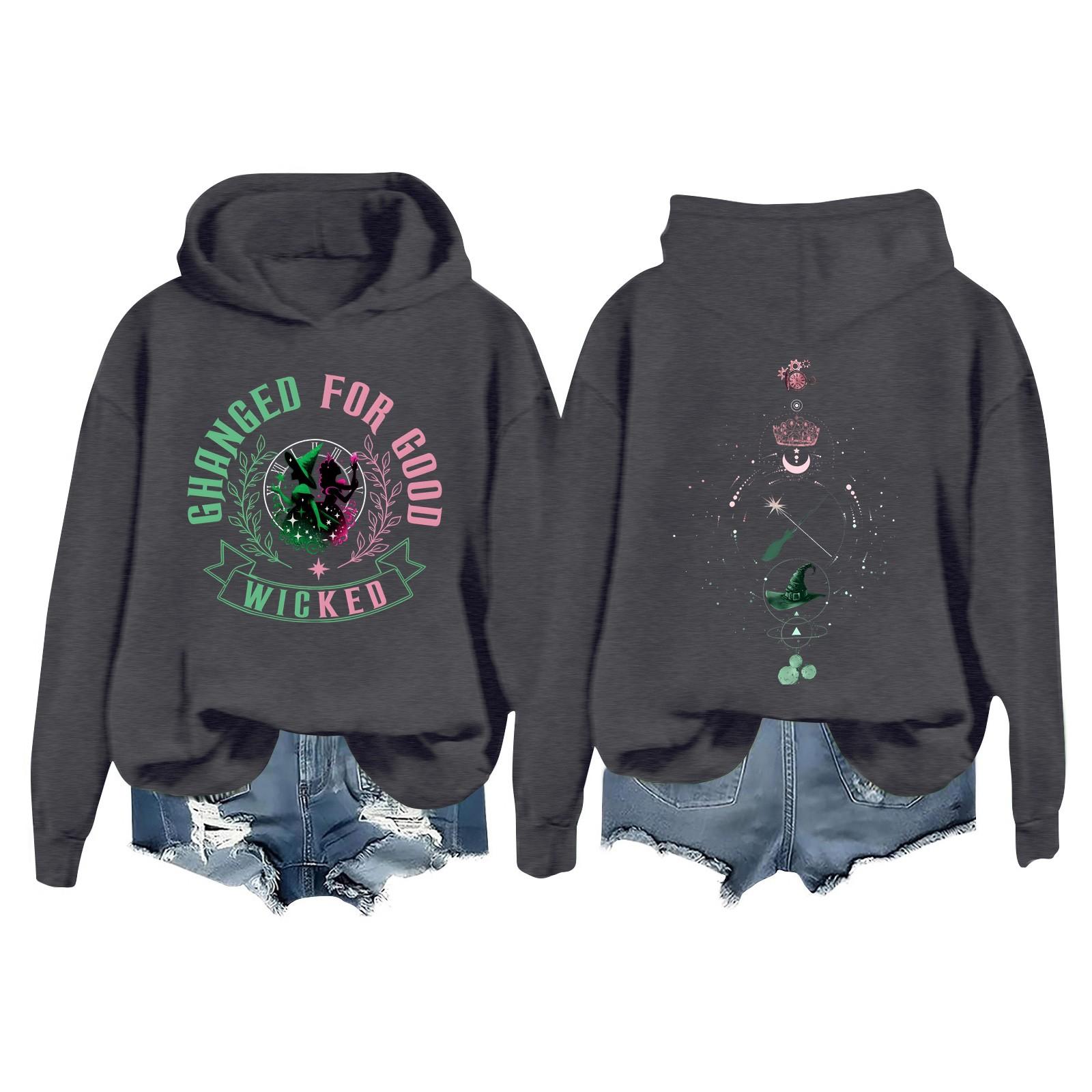 

Женская модная повседневная универсальная повседневная толстовка с капюшоном, повседневная толстовка с длинными рукавами и нашивками сверху L