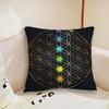 cushion cover Plush Fabric Soft  Double Sided Print Sofa Funny Chakra Cushion Cover Throw Rainbow Pillow Covers