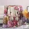 1PC Hello Kitty Cute Print Flannel Blanket, High quality All Seasons, Home Decor, Warmth and Comfort, Perfect for Christmas Gifts