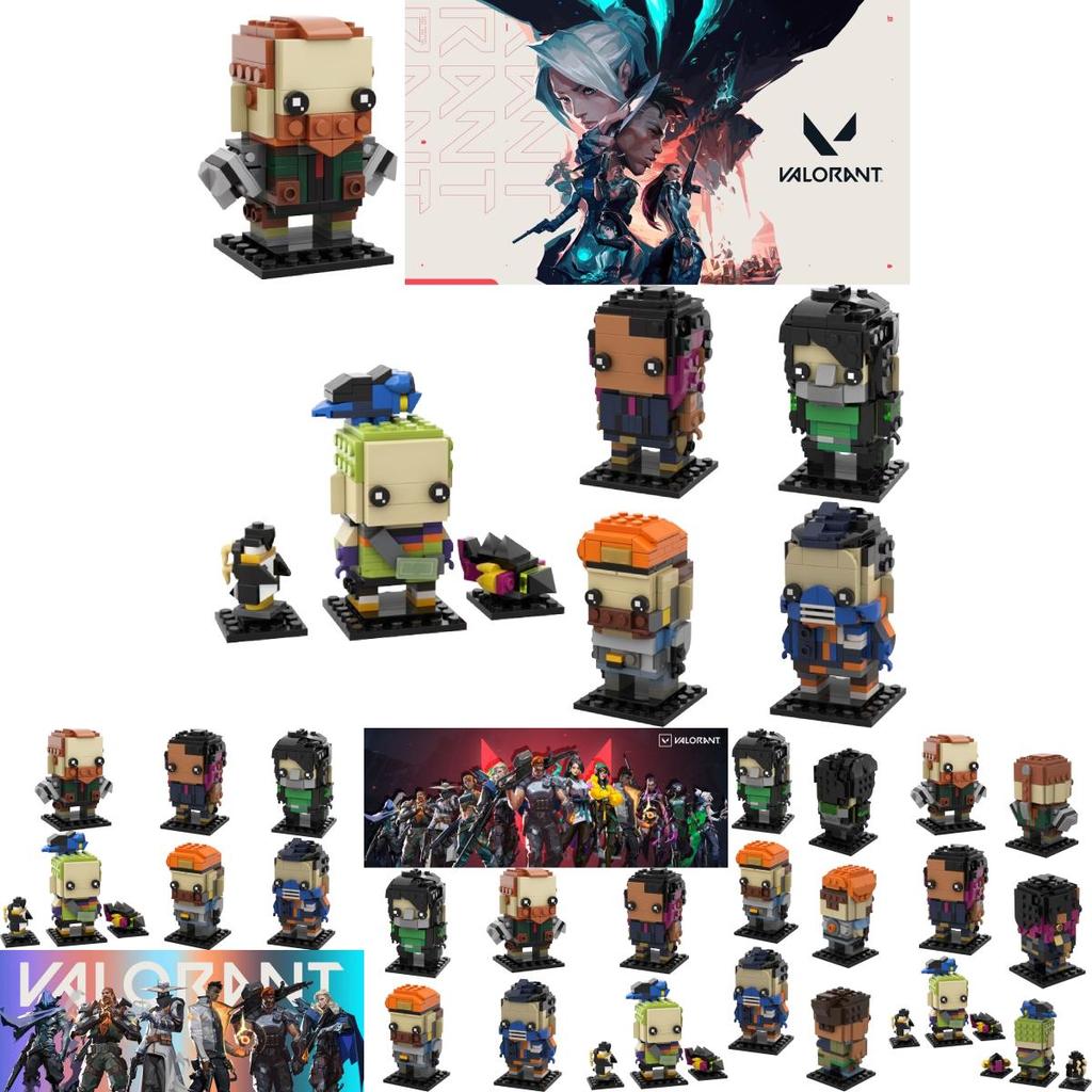Gobricks Moc Valorant Vertragskopf Miniaturfigur Bauspielzeug