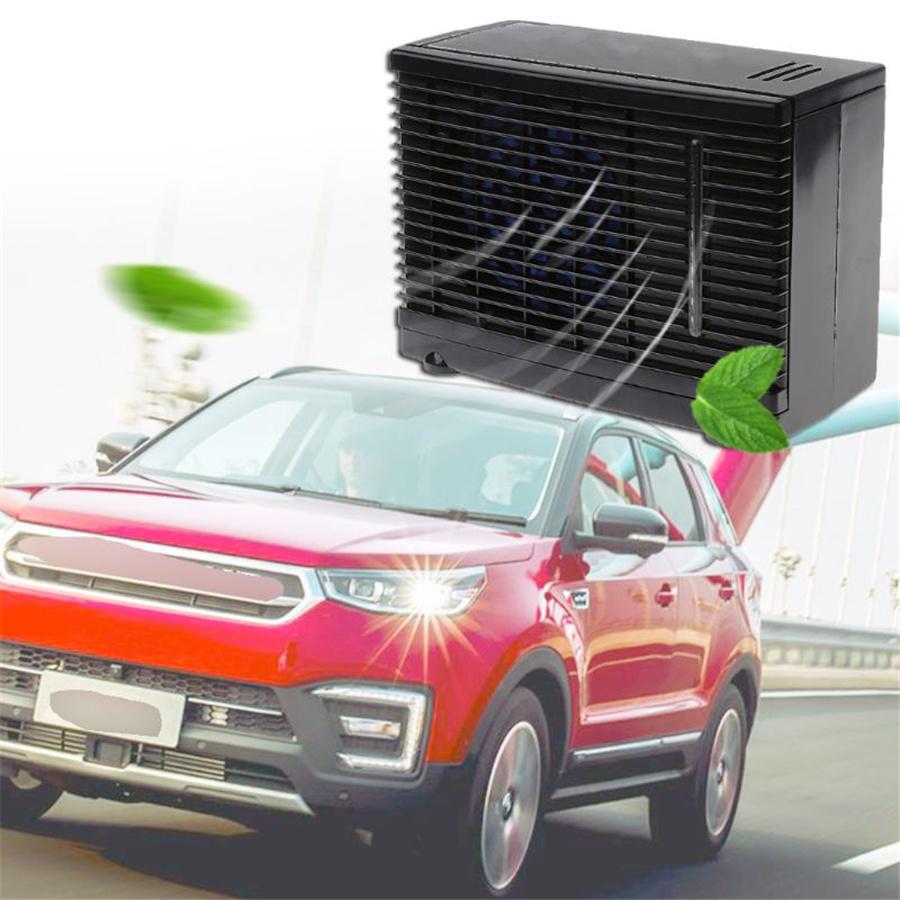 60W 24V Car Truck Summer Cooler Cooling Fan Water Air Conditioner 2 Speed Black