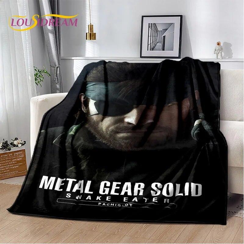 3D Game Metal Gear Solid Cartoon HD Gamer Blanket,Soft Throw Blanket for Home Bedroom Bed Sofa Picnic Travel Cover Blanket Kids