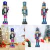 Christmas Nutcracker Figurine Tabletop Ornament Puppet Wooden Nutcracker Doll for Shelf Cabinet Holiday Party Table Centerpiece