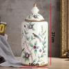 Vintage European Flower and Bird Ceramic Storage Jar Vase Decoration Porcelain Art Crafts Tea Coffee Beans Candy Storage Jar New