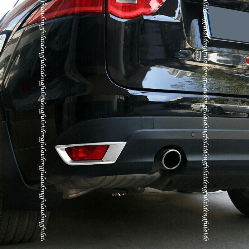 2X For Jaguar F-PACE 2016-2020 Chrome Rear Fog Light Lamp Frame Cover Trim Strip