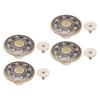 50 Sets Pants Button 17mm Bronze Circle Star Pattern Stainless Steel Pants Rivets with 2x6.5mm