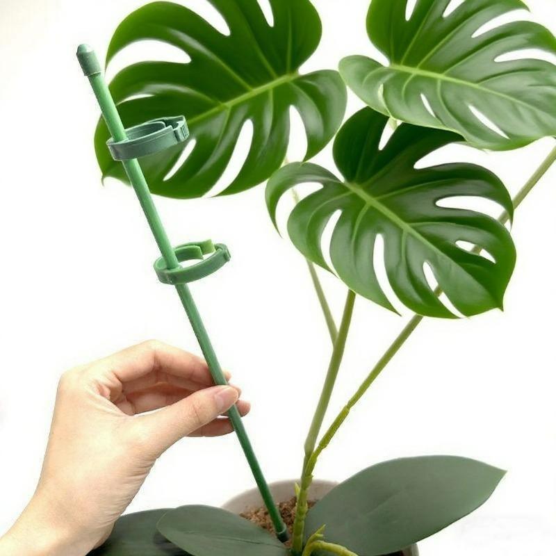 Plant Supports Stakes Green Plant Sticks Support Potted Single Vine Stem Fixing Rod Holder Reusable Plant Anti Lodging Bracket