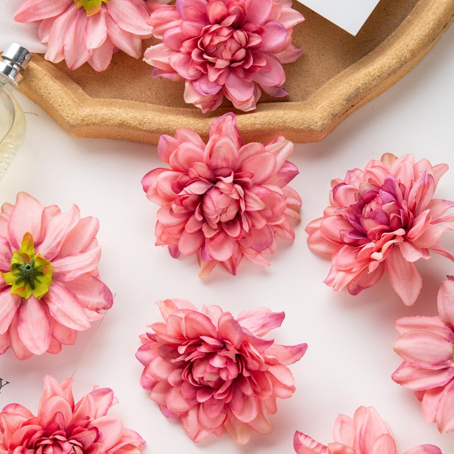 5/10Pcs Artificial Flowers Silk Chrysanthemum DIY Gifts Box Scrapbook Wedding Arch Home Garden Decor Christmas Wreaths Clearance