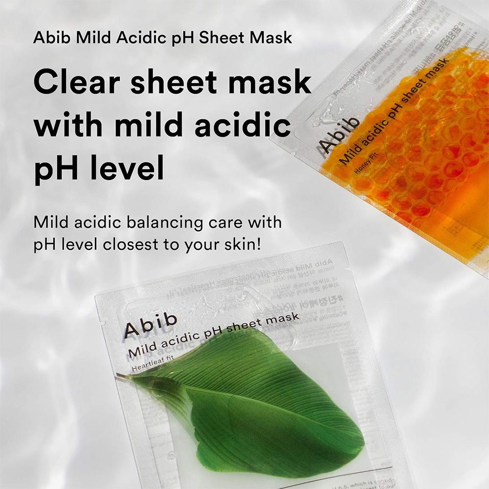 10pcs_[ABIB] Mild Acidic pH Sheet Mask (Heartleaf Fit)