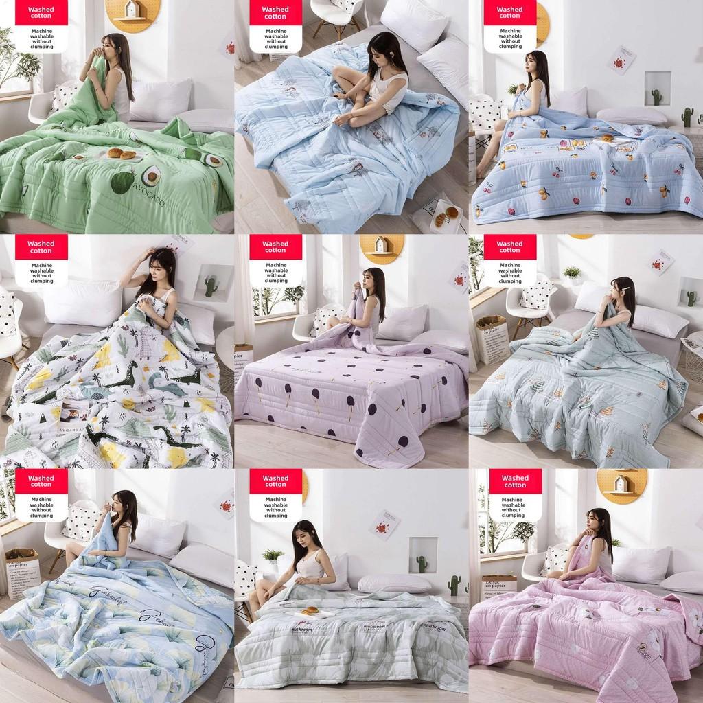 Stylish Blanket Summer Polyester Fiber Fill Water Wash Cotton For Indoor Use