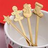 4PCS Stainless Steel Christmas Gift Spoon Fork Set Scoop Fruit Fork Coffee Spoon Cutlery Set Christmas Tree Decoration Dessert