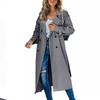 Damen Mittellanger Trenchcoat Frühling und Herbst Koreanischer Stil Große Größen Trendiger Britischer Stil Übermantel Knielanger Mantel