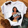 MINISO Kawaii Princesses Disney Imprimé Graphique T-shirts Femme Harajuku Streetwear Hip Hop Décontracté Col Rond Manches Courtes T-shirt Hauts