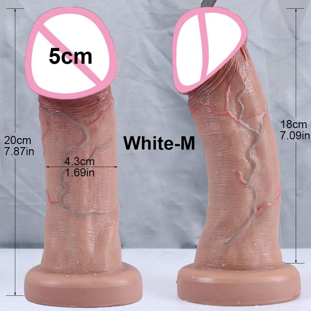 New 7.5cm Big Glans Penis Realistic Dildo Huge Anal Plug Suction Cup Adult Strapon Sex Toys For Woman Vagina Orgasm Masturbation