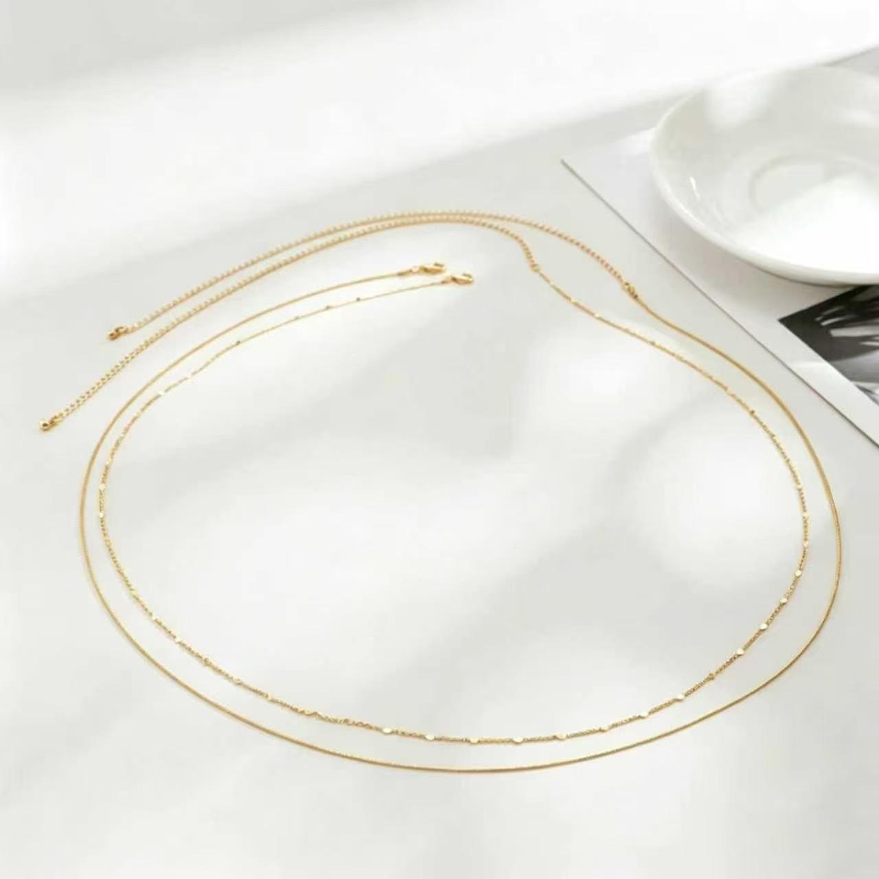 Double-Layer Glitter Waist Chain - Gold & Silver Options - Elegant Body Chain for Vacations золотой