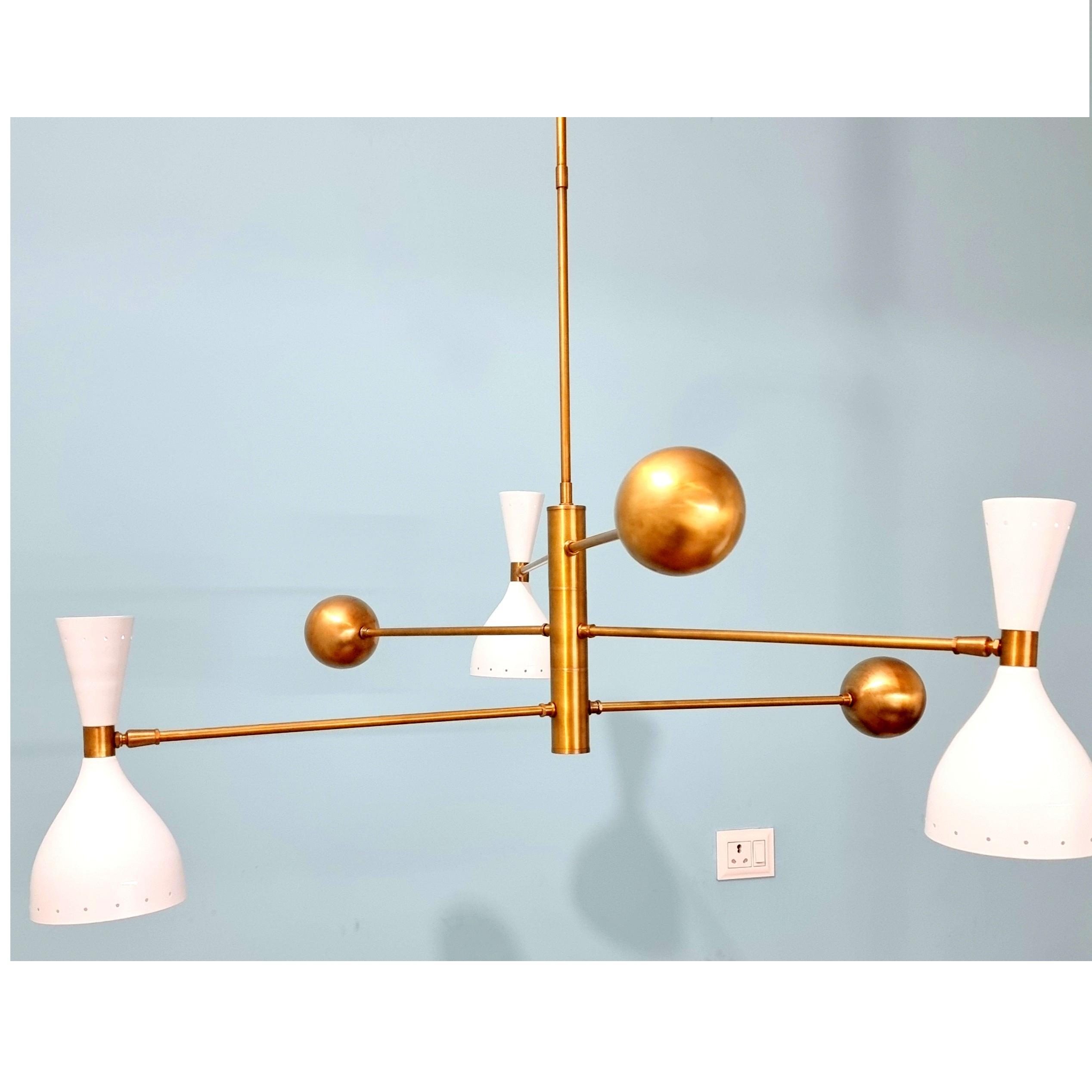Modern Shades Lamp Rotating Balanced Arms Stilnovo Design Pendent Premium Shades Sputnik Chandelier Fixture For All Type Of Ceiling