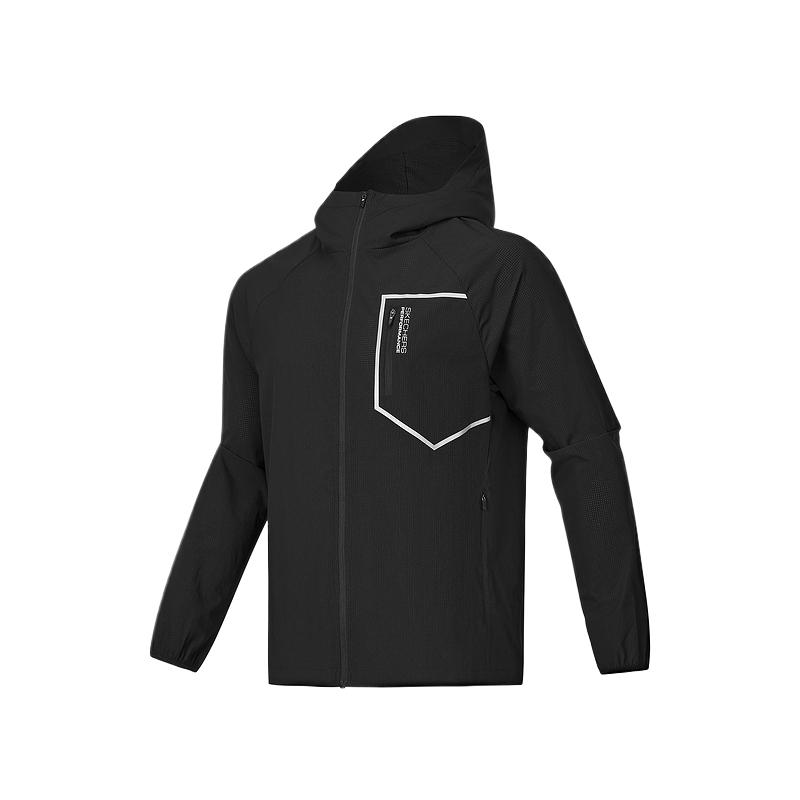 Skechers Comfortable Fashion Versatile Soft Hooded Jacket Men Jackets Carbon-Black P225M065-0018 M