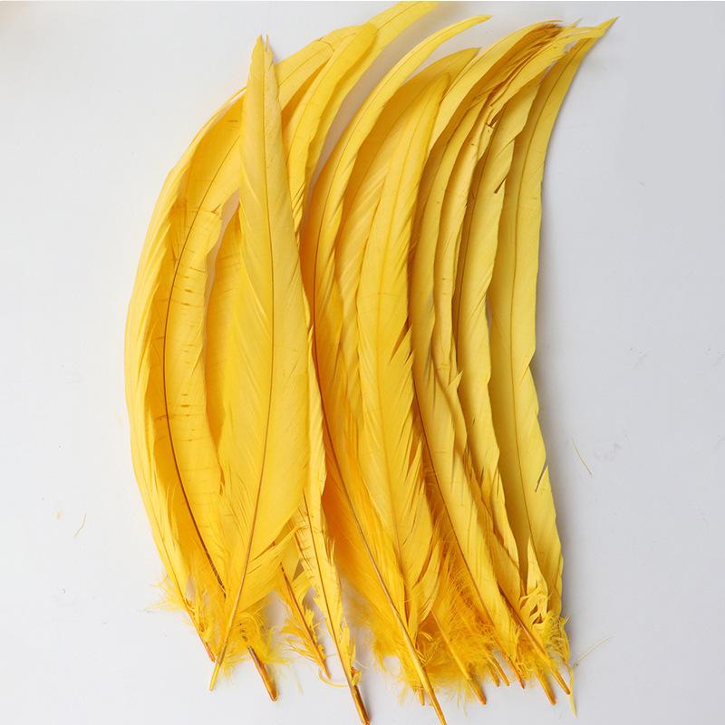 

Natural Cock Tail Feathers 30-35 Black Tail Clothing Performance Decorative Accessories Headgear Material Diy High Temperature Sterilization Feather золотистый