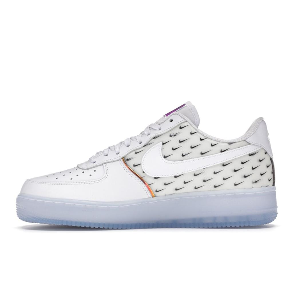 Nike Air Force 1 07 Premium Swoosh Pattern Men Sneakers White Multi-Color Racer-Blue CK7804-100