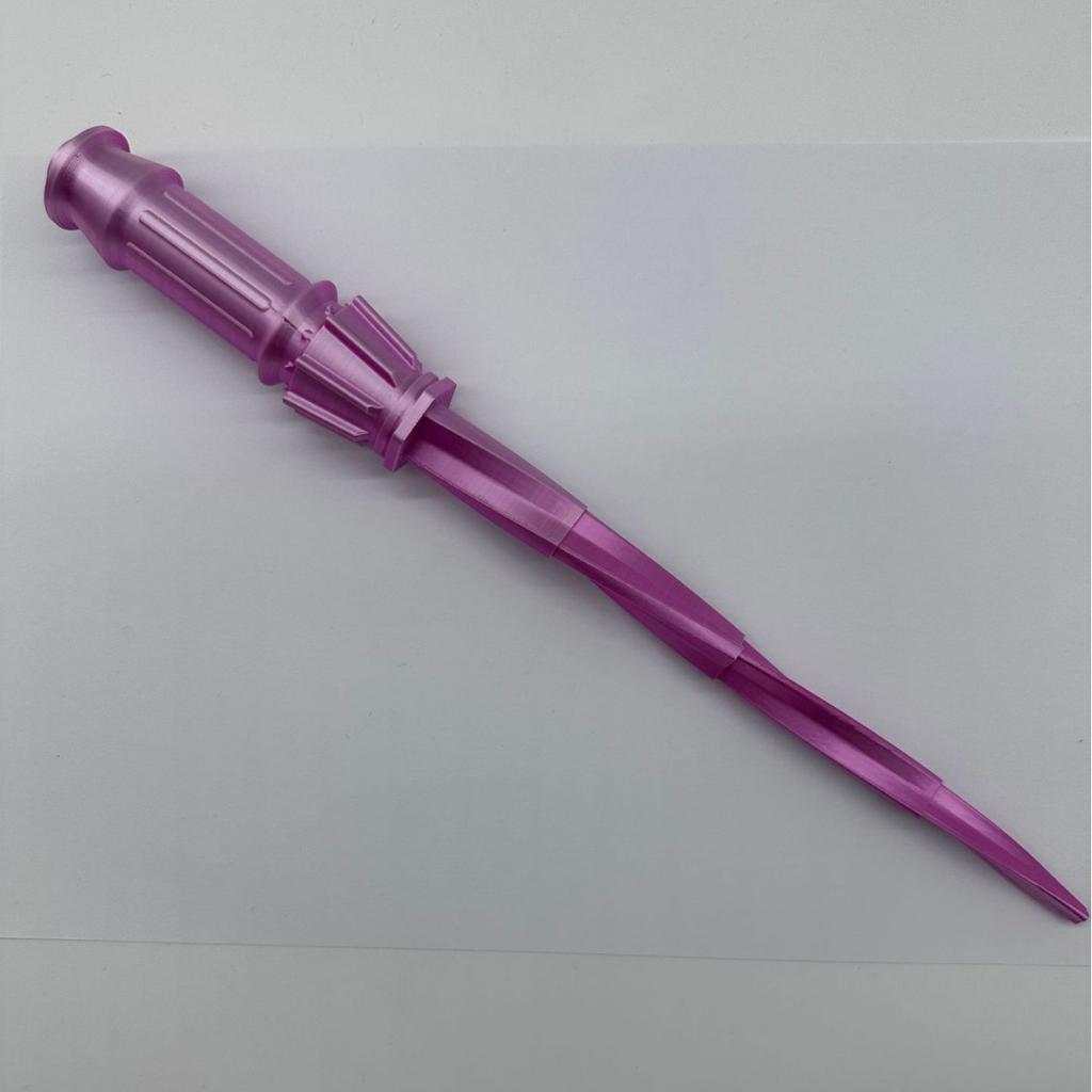 3D Printed Simulation Gravity Sword For Kids Retractable Toy Knife Plastic 3D Pringting Spiral Sword Cosplay Fidget Toy For Boys
