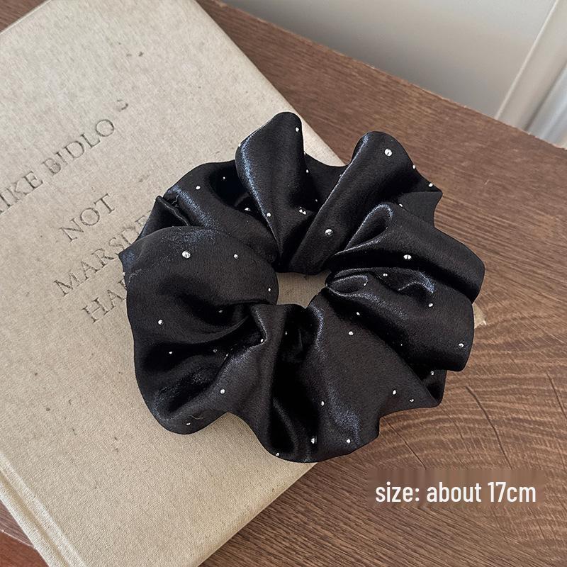 Elegant French Satin Scrunchie for Women - Gentle, Lazy Style Ponytail Holder Hair Accessory