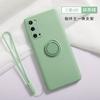 Suitable for Samsung Note20ultra liquid silicone phone case S25plus ring holder all-inclusive lens case
