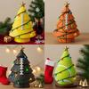 With Gold Star Christmas  Figurine Ornament Xmas Trees Statues Decoration  for Home Decor