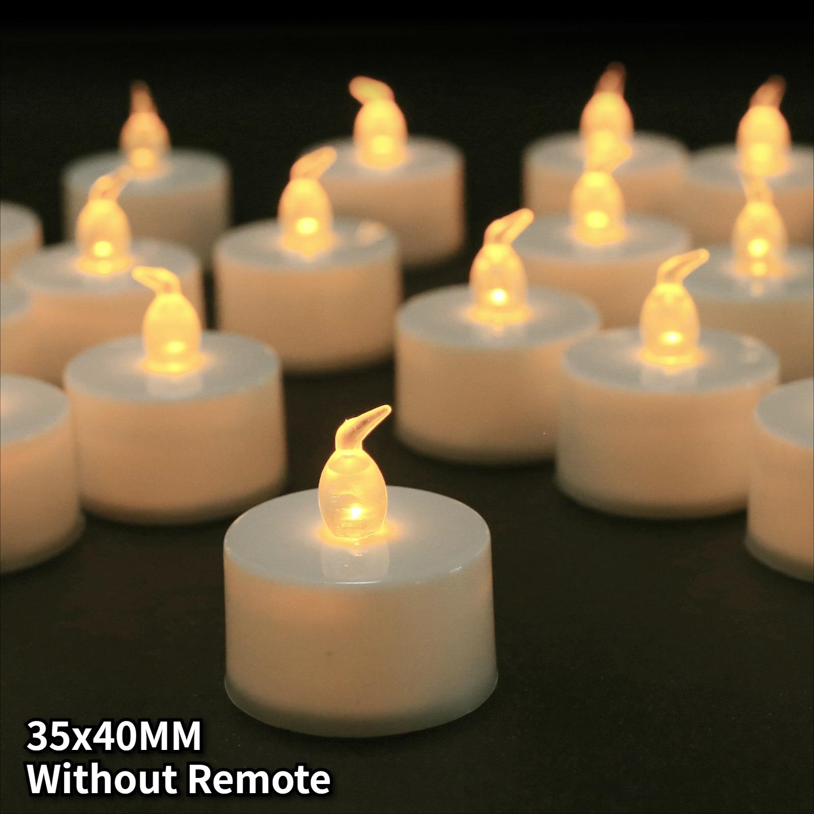 

12Pcs Flameless LED Tea Lights Realistic Battery Operated Candles Tealights Electric Candles for Halloween Weddings Christmas Light Grey