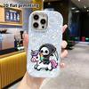 Phone Case: 2D Flat Design Suitable for iPhone 18 17 16 15 14 13 Pro Protective Case, Couple Style, Death God Unicorn, Christmas and Halloween Gift