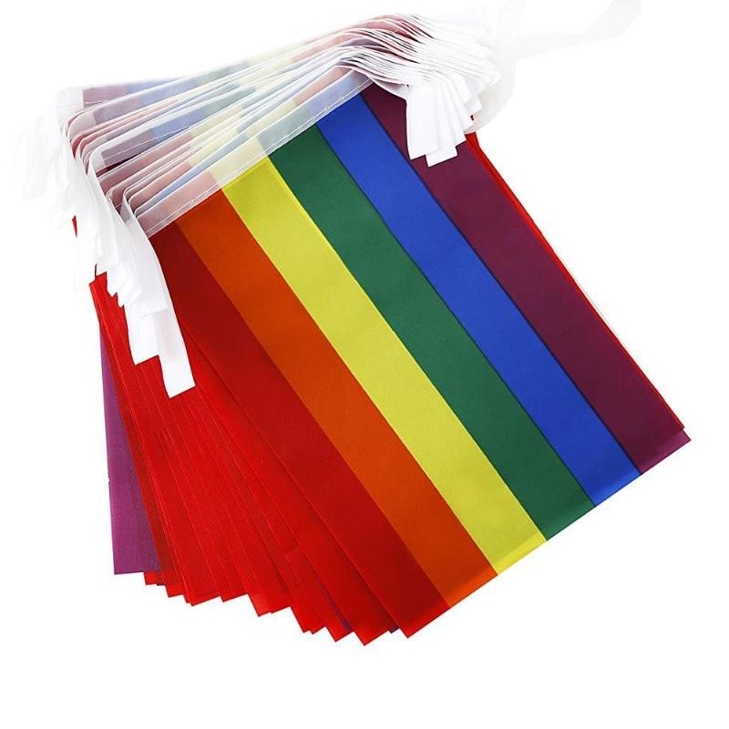 14X21cm 25 Stück 7M Regenbogen Flagge Regenbogen Homosexuell Lesben Homosexuell LGBT Stolz