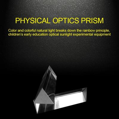 Triangular Prism K9 Optical Prisms Glass Physics Teaching Refracted Light Spectrum Rainbow Children Students Physical Prism