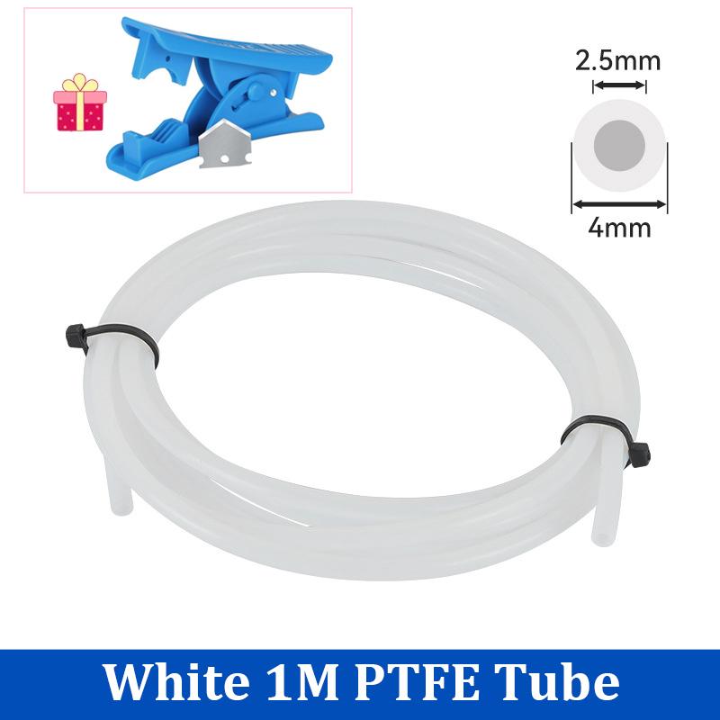 For Bambu Lab Ptfe Tube 2.5mm 4mm P1S P1P AMS A1 Mini 3D Printer Teflonto Pipe X1C Bambulab Ptfe Connector White Grey AMS LITE