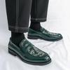 Slip-on High-End Business Casual Loafers: Men's British Style Leather Shoes for Weddings and Suits