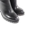 Great CHANEL Knee-high boots black leather Women 36 G30379 Used