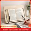 Bamboo Calligraphy & Reading Stand - Adjustable Book Support for Students & Sutra Recitation