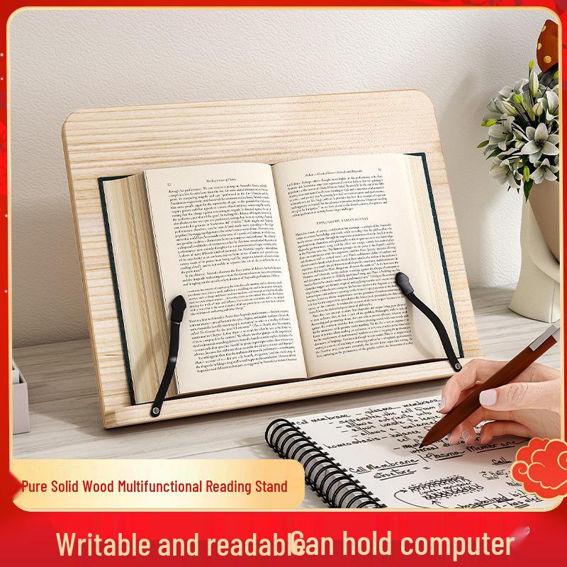 Bamboo Calligraphy & Reading Stand - Adjustable Book Support for Students & Sutra Recitation