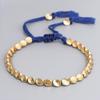 Bouddhiste Tibétain, Perles en Cuivre Tressé, Bracelet Cordelette Porte-Bonheur, Femmes