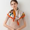 Women 100% Natural Silk Scarf Square Print Large Bandana Real Silk Shawls Headscarf Pure Silk Neckerchief For Ladies 88x88cm