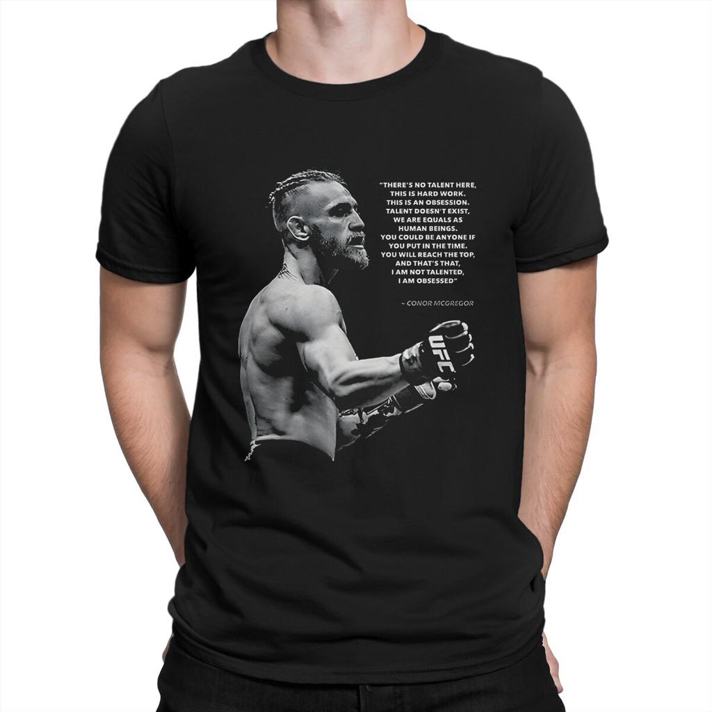 Conor Mcgregor UFCs Quote Poster Poster T Shirts Men 100% Cotton Humorous T-Shirts Crew Neck UFCs Tees Short Sleeve Clothes 6XL