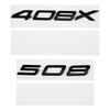 Auto 3D ABS Buchstaben Logo Aufkleber Für Peugeot 208 308 408 508 408X 508L 2024 2025 Auto Kofferraum Alphabet Emblem Abzeichen Aufkleber