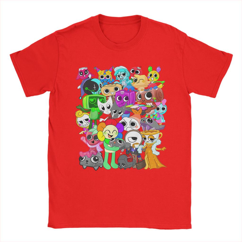 Dandy's World Group Shot T-Shirt for Men Cartoon Cute Casual Pure Cotton Tee O Neck Short Sleeve T Shirts Plus Size merchandise