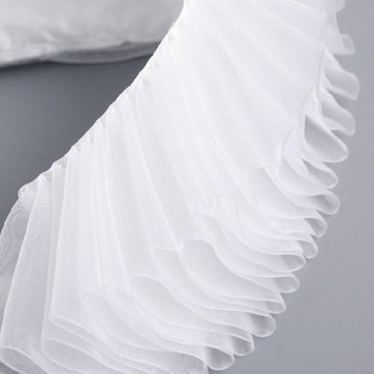 Renaissance Collar Elizabethan Mesh Ruffled Neck Collar Shawl Wrap Detachable False Collar Necklace for Women and Girls