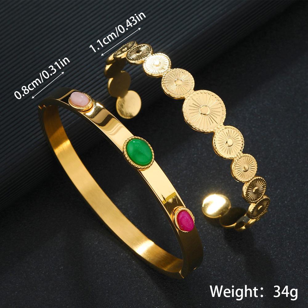 

Stainless Steel Bracelet Corrosion Heart Inlaid Diamond Clasp Bracelet Light Luxury Design Titanium Steel Jewelry Manufacturer gold styles1