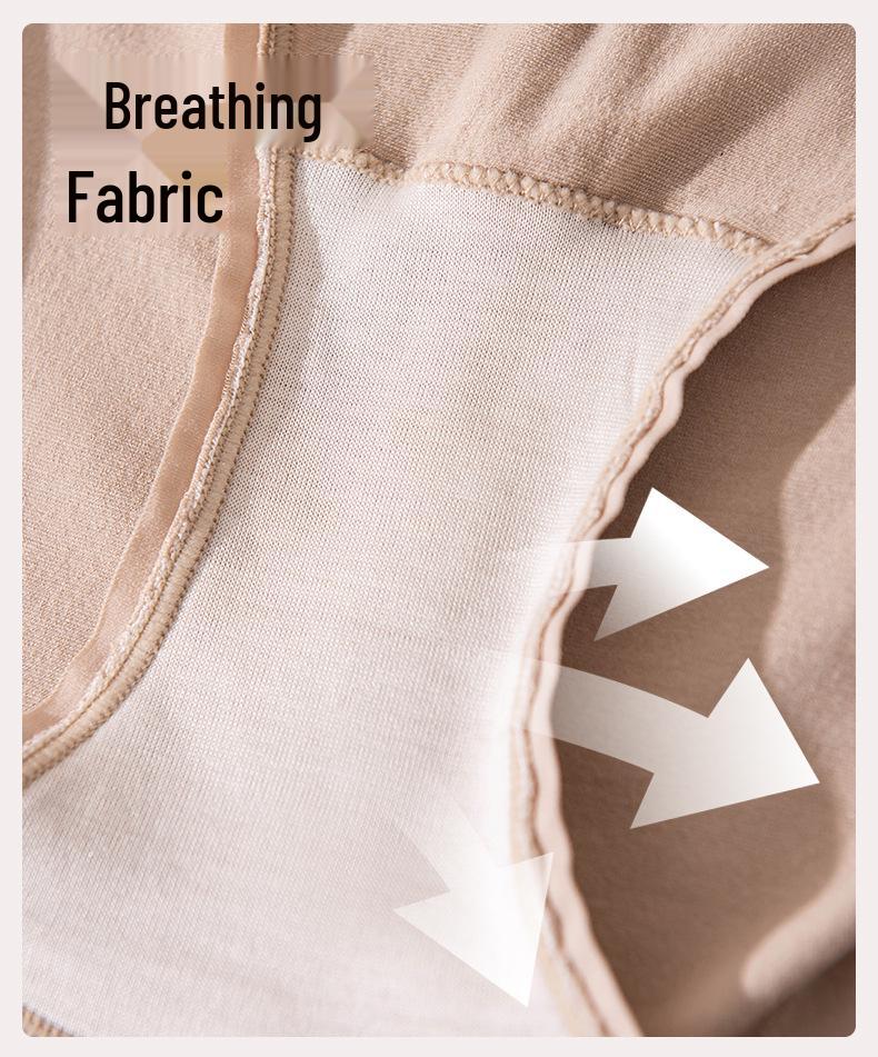 Women's Seamless Mid-High Waist Shaping Panties with Mulberry Silk Crotch - Comfortable, Breathable & Elastic.